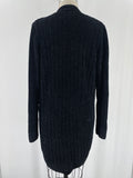New Matty M Black Chenille Cardigan, S