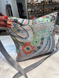 Vera Bradley Citrus Paisley Crossbody Bag, 12"x13"