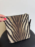 Coach Animal Print Brown Crossbody Bag, 8.5"x7.5"