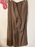 New 31" Inseam Zara Brown Drawstring Pants, S
