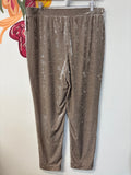 Chico's Crushed Velvet Sequin 29" Inseam Pants, M