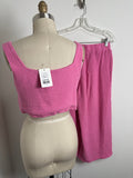 Buddy Love 2pc Pink 22" Inseam Pants + Top, S