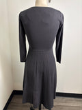 New Carmen Marc Valvo Gray Dress, M