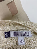 Jennifer Lopez Gold Metallic Cardigan, S