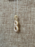 "8" Gold CZ Pendant