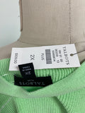 New Talbots Green Cardigan, 2X