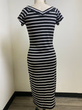 Derek Heart Black Stripe Dress, L