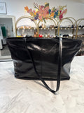 Latico Black Leather Shoulder Bag, 12"x9.5"