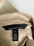 White House Black Market Tan Snap Front Jacket, 6