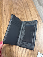Coach Black Signature Wallet, 5.5"x3.5"