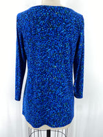 Susan Graver Blue Print Top, S