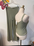 American Eagle 2pc Green Top + Pants, M