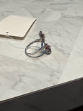 Rhodium over Sterling Silver BBJ Rhodite Garnet Ring, 10
