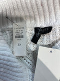 Talbots White Open Stitch Sweater, 3X