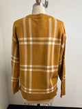 Tahari Plaid Sweater, L