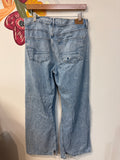 American Eagle High Rise Baggy Wide Leg Jeans, 8