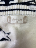 Altar'd State White/Black Star Print Sweater, XS