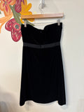 J. Crew Black Velvet Strapless Dress, 6