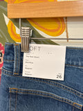 New Loft Denim Roll Shorts, 26 (2) run big