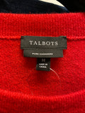 Talbots Red 100% Cashmere Sweater, M