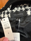 New Talbots Black Houndstooth Vest, 8