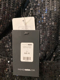 New Fashion Nova Black Sequin Dress, XS