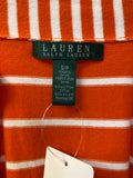 Lauren Ralph Lauren Orange Stripe Top, S