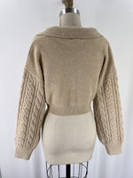 Mable Brown Cropped Sweater, S