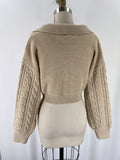Mable Brown Cropped Sweater, S