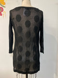 White House Black Market Black Sheer Sweater, S