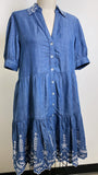 New Boston Proper Blue Dress, M