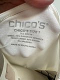 New Chico's Ecru Touch of Cool Top, M