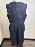 Liz Claiborne Black/Blue/Gold Dress, 16