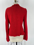 Venus Red Smocked Top, 2X