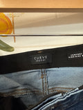 Curve Appeal High Rise Straight 25" Inseam Jeans, 14