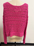 Pilcro Pink Open Stitch Anthropologie Sweatshirt, XL