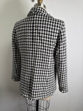 New Retail $199 Talbots Black Houndstooth Jacket, 8
