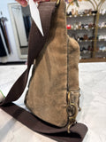 Free People Suede Sling Crossbody Bag, 9"x6"