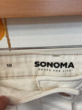 Sonoma White Denim Button Front Skirt, 10