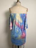 New Simply Southern Tie Dye Off Shoulder Top, L