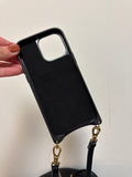 Bandolier 14 Pro Hailey Crossbody Phone Case in Black/Gold