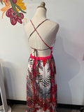 A. Peach Pink Cutout Dress, M