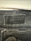 Mother Black Insider Crop Step Fray 26" Inseam Jeans, 28 (6)