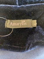 Amaryllis Blue Velvet Open Front Jacket, L