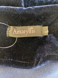 Amaryllis Blue Velvet Open Front Jacket, L