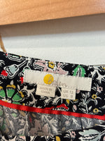 Boden Black Print Pocket Skirt, 8