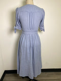 Free People Blue Love of My Life Midi Shirtdress, XS