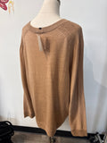 New Talbots Brown Pure Merino Wool Sweater, 3X