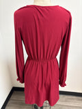 Planet Gold Burgundy Dress, L