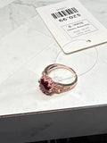 Sterling Silver Rose Gold Vermeil Ring, 9